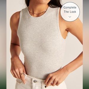 Abercrombie & Fitch| Cotton Seamless Fabric Crew Tank Bodysuit